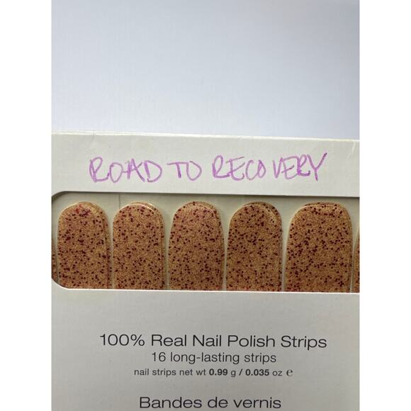 NWT Color Street "Road to Recovery” Red Glitter Nail Strips - Picture 1 of 4